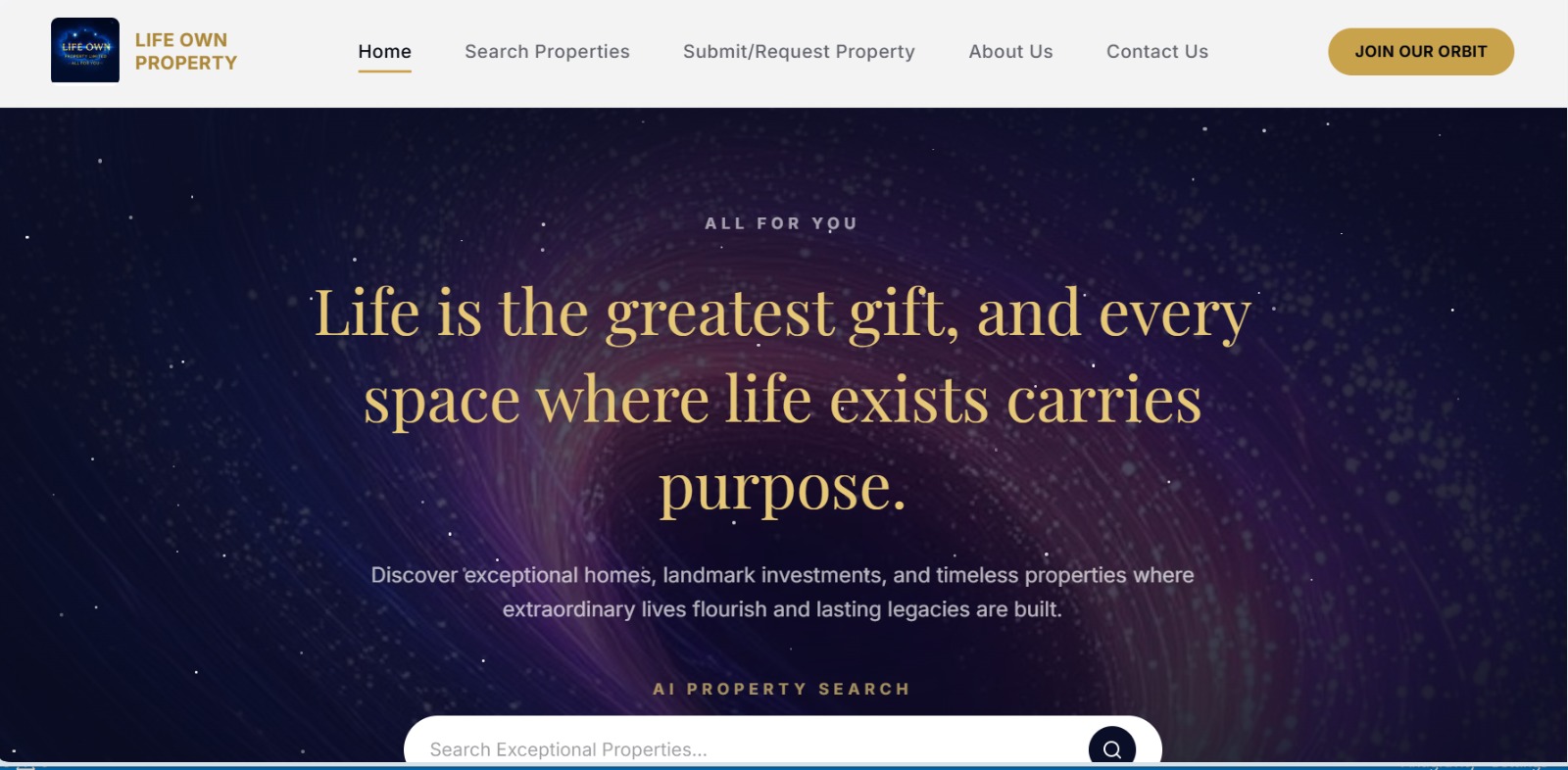 LifeOwnProperty — dashboard